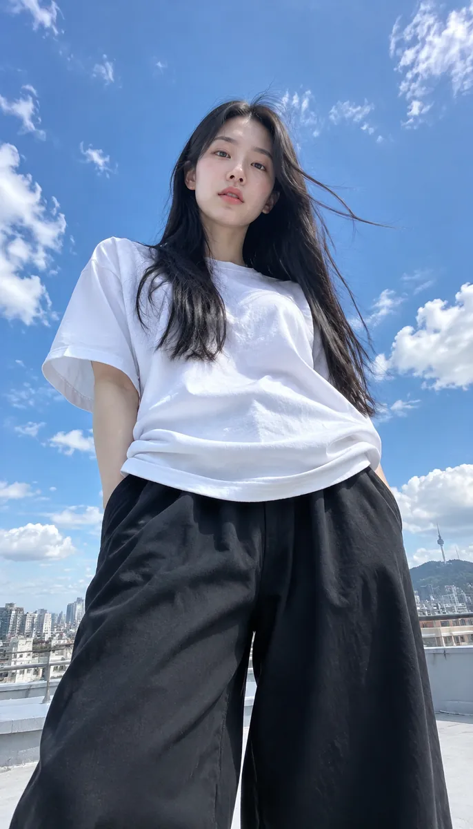 天台低角度 · 仰拍
