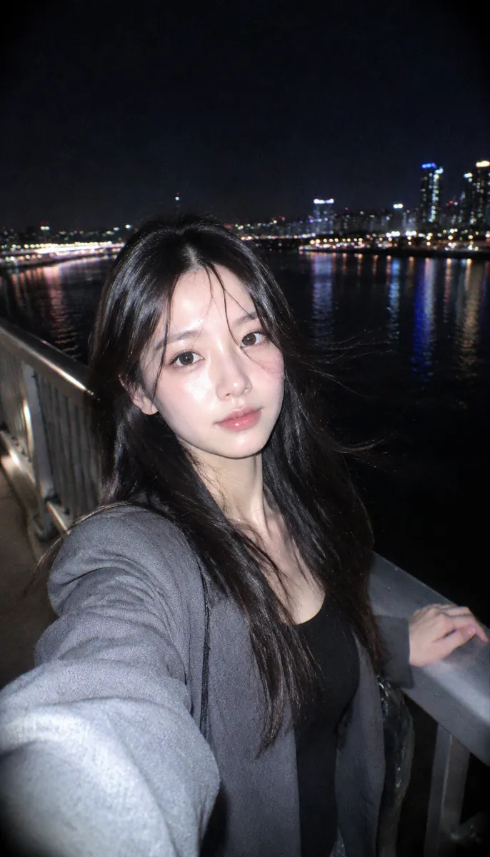 夜桥 · 江景黑底